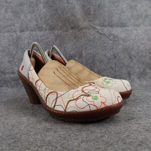 The Art Company Shoes Women 41 Pumps Fashion Embroidered Rubber Block Heel Style